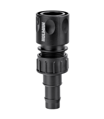 19mm Poly to 12mm Hose Connector (black)