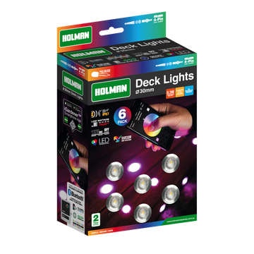 Deck Light 30mm x 0.03W - RGB ( pack 6 )