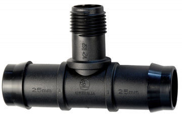 Poly Compression Male Tee 25mm x 3/4"