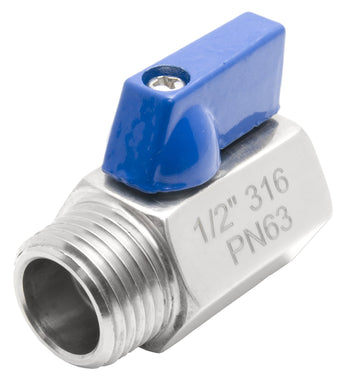 Mini-Ballvalve Brass 1/2F&F