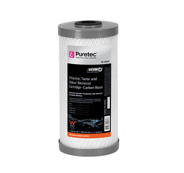Carbon Block Large Dia 4.5" Cartridge, 10", 5um