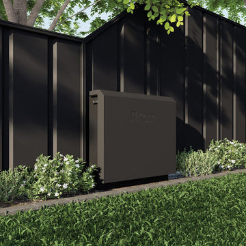FilterWall - Freestanding Whole House Filtration, Midnight Black Front Cover, 30 L/min with ScaleGuard and plumbed bypass