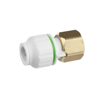 KwikLock Tap Connector, Brass Nut, Straight 12mmT x 1/2BSPF