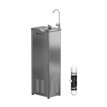 20 Lph, SS, Bubbler & Carafe Filler with External Filter Kit