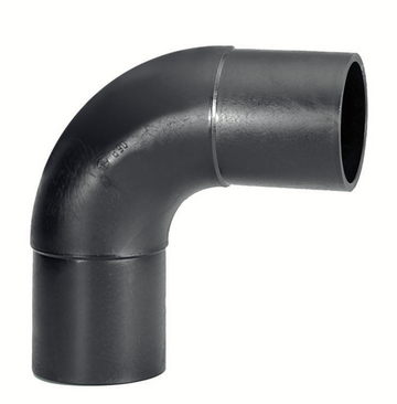 Plasson 800mm 22° Seamless Long Spigot Bend PE100 SDR11