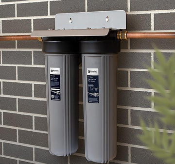 Whole House Rainwater Filter 1" conn, 20" Lge Dia, PL20MP2 + PX01MP2 incl, 140 lpm