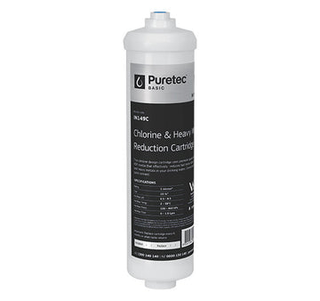 Inline KDF/Granular Carbon Cartridge, 10", 1/4 QC Tube