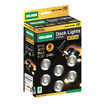 Deck Light 45mm x 1.0W - White ( pack 6 )