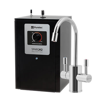 Puretec Sparkling, Chilled and Filtered Water Undersink System, Including SPARQ SMART Tap - Chrome & Gas Bottle