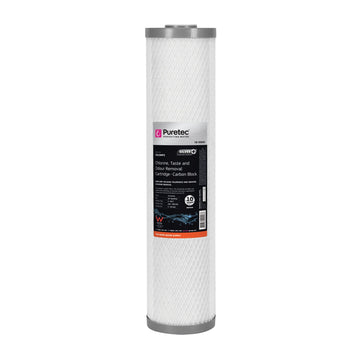 Carbon Block Large Dia 4.5" Cartridge, 20", 10um