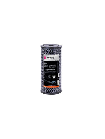 Dual Purpose Carbon Large Dia 4.5" Cartridge, 10", 10um